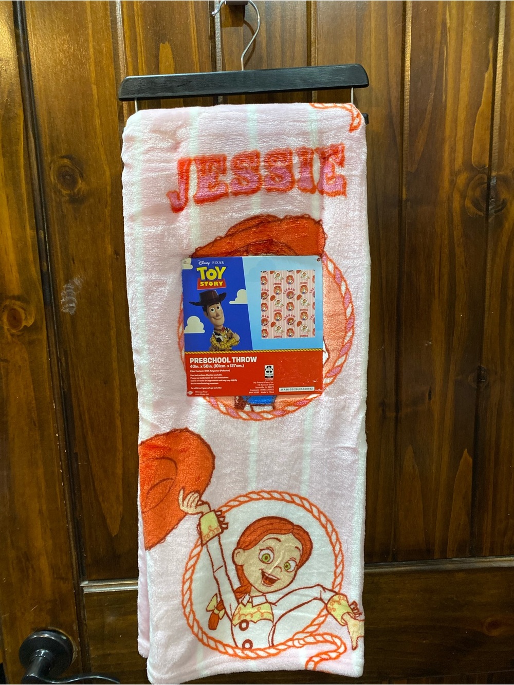 Disney Jessie Pink and Orange Preschool Throw Blanket